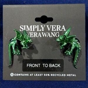 Vera Wang Simply Vera Green Dragon Earrings